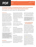 A Practical Guide To Analyzing Nucleic Acid Concentration and Purity With Microvolume Spectrophotometers