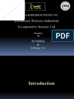 Kalliasseri Weavers Industrial Co-Operative Society LTD: An Organisation Study On