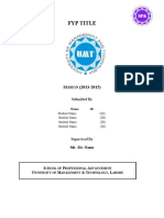 FYP Documentation Template Game Development