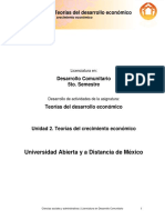 Unidad 2. Teorias Del Crecimiento Economico. Actividades