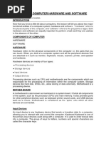 Chapter - 02 Computer Hardware and Software: Prepared By: Sanjeev Sharma