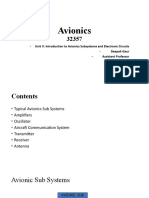 Avionics: Unit V: Introduction To Avionics Subsystems and Electronic Circuits Deepak Gaur Assistant Professor Mvjce