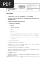 Instructivo para Informe de Laboratorio