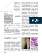 Cutaneous Polyarteritis Nodosa in A Child Followin