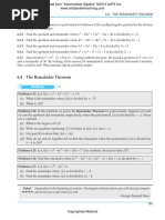 6.4 The Remainder Theorem: Problems