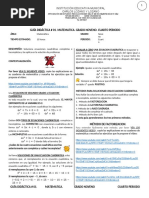 Guía #01 - Matematica - Grado Noveno 4pa - 2020