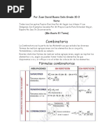 Combinatoria: Fórmulas Combinatorias