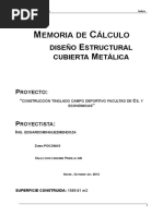 Memoria de Calculo de Estructura Metalica