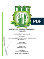 Taxonomia de Insectos de Importancia Economica