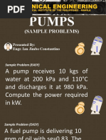 Pumps: (Sample Problems)