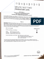 Complete Test Two: Introductory Level