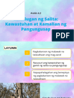 Aralin 4.2 Kawastuhan at Kamalian NG Pangungusap