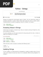 Python - Strings: Accessing Values in Strings