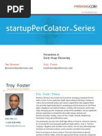 Troy Foster Jim Brenner: Formation & Early Stage Financing