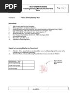 Test Instructions Slewing Bearing Maximum Allowable Wear: Page 1 Von 3