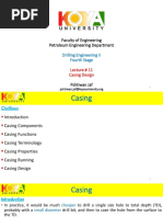 Faculty of Engineering Petroleum Engineering Department: Drilling Engineering II Fourth Stage