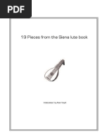 19 Pieces From The Siena Lute Book: Intabulated by Alain Veylit