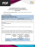 Activity Guide and Evaluation Rubric - Phase 3 Observational Practice Step 2