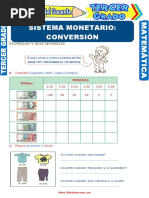 Sistema Monetario Del Perú para Tercer Grado de Primaria