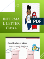 Informal Letters - Class 4