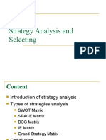 Strategy Analysis and Selecting