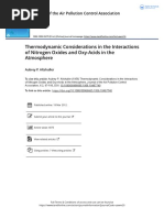 Thermodynamic Considerations in The Interactions of Nitrogen Oxides and Oxy Acids in The Atmosphere