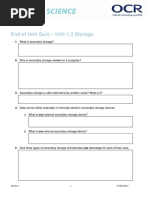 1.3 Storage End of Unit Quiz Lesson Element