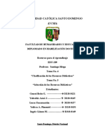 Tema 4 y 5 - Clasificacion y Selección de Recursos Didácticos