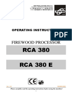 Firewood Processor: Operating Instructions