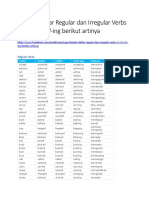 Berikut Daftar Regular Dan Irregular Verbs V1, V2, V3, V-Ing Berikut Artinya