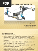 Gearboxes in Automobiles: by P. Mohan Bharathy Mechanical "C"