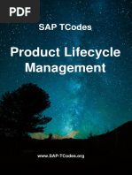 Sap Tcodes: Product Lifecycle Management