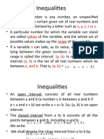 Inequalities: Variable X, Y, Z, T or S Values Range X A and B (A, B) - (A, B) A, and B (A, B)