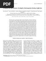 Evidence For The Existence of Adaptive Thermogenesis During Weight Loss PDF