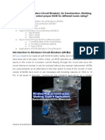 What Is MCB (Miniature Circuit Breaker), Its Construction, Working, Types & How To Select Proper MCB For Different Loads Rating?
