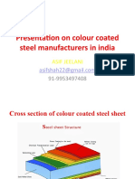 Presentation On Colour Coated Steel Manufacturers in India: Asif Jeelani