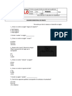 Examen Bimestral de Inglés-1ero Primaria