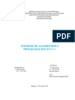 Informe de Algoritmo C++ PDF