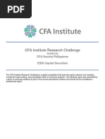 CFA Institute Research Challenge: CFA Society Philippines ESDI Capital Securities