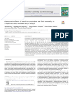 Concentration Factor of Metals in Zooplankton and Their Seasonality in Kalpakkam Coast, Southwest Bay of Bengal