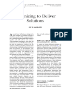 Galbraith, J. (2002) - Organizing To Deliver Solutions. Organizational Dynamics, (31) 194-207