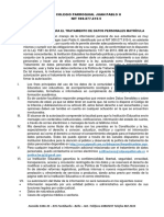 Autorización para El Tratamiento de Datos Personales - Estudiantes - Juan Pablo Ii