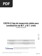 CS276-2 Caja de Inspección Doble para Canalización de M.T. y B.T. (Vista Isométrica)