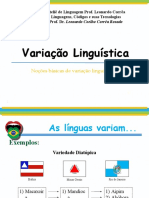 AULA 02 - Variação Linguística - Noções Básicas de Variação Linguística