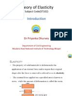 Theory of Elasticity: Subject Code (ST102)