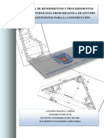 Manual Probalilistico de Rendimientos y Procedimientos para La Construccion