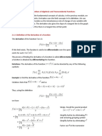 2.1 Derivatives of Algebraic and Transcendental Functions