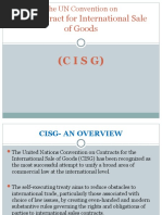 The Contract For International Sale of Goods: (CISG)