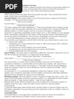 Balance Sheet Ratio Analysis Formula