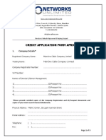 NU Credit Application Form - Africa